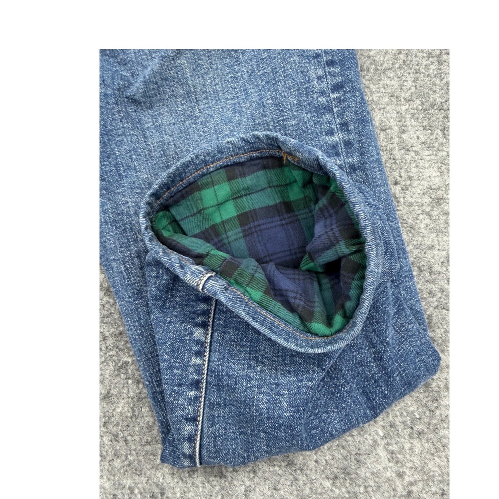 Lands End Square Rigger Flannel Lined Jeans Plaid Traditional Fit Mens 36x31 - Picture 9 of 9